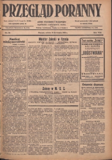 Przegląd Poranny: pismo niezależne i bezpartyjne 1928.04.14 R.8 Nr86