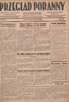 Przegląd Poranny: pismo niezależne i bezpartyjne 1928.06.16 R.8 Nr136