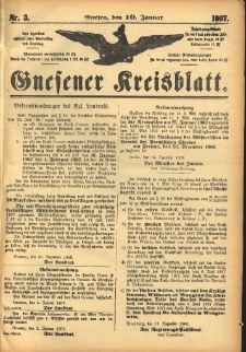 Gnesener Kreisblatt 1907.01.10 Nr3