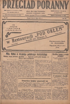Przegląd Poranny: pismo niezależne i bezpartyjne 1928.07.25 R.8 Nr168