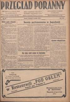 Przegląd Poranny: pismo niezależne i bezpartyjne 1928.08.02 R.8 Nr175