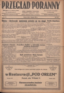 Przegląd Poranny: pismo niezależne i bezpartyjne 1928.08.08 R.8 Nr180