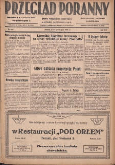 Przegląd Poranny: pismo niezależne i bezpartyjne 1928.08.15 R.8 Nr186
