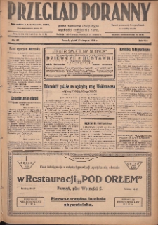 Przegląd Poranny: pismo niezależne i bezpartyjne 1928.08.17 R.8 Nr187
