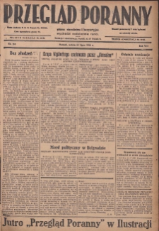 Przegląd Poranny: pismo niezależne i bezpartyjne 1928.07.14 R.8 Nr159