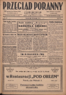 Przegląd Poranny: pismo niezależne i bezpartyjne 1928.08.31 R.8 Nr199