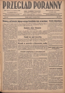 Przegląd Poranny: pismo niezależne i bezpartyjne 1928.09.07 R.8 Nr205