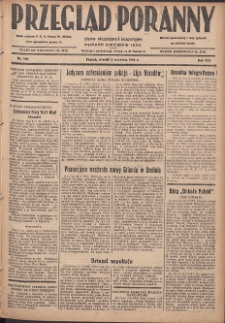 Przegląd Poranny: pismo niezależne i bezpartyjne 1928.09.11 R.8 Nr208