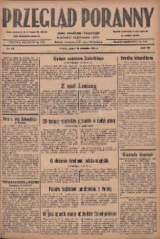 Przegląd Poranny: pismo niezależne i bezpartyjne 1928.09.21 R.8 Nr217