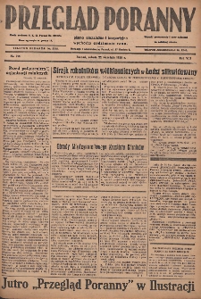 Przegląd Poranny: pismo niezależne i bezpartyjne 1928.09.22 R.8 Nr218