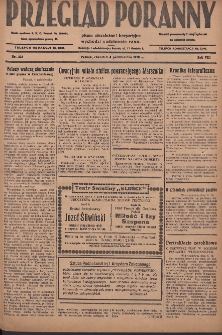 Przegląd Poranny: pismo niezależne i bezpartyjne 1928.10.04 R.8 Nr228