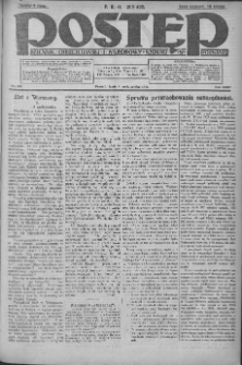Postęp: dziennik chrześcijański i narodowy: wychodzi w Poznaniu 1924.10.08 R.35 Nr233