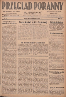 Przegląd Poranny: pismo niezależne i bezpartyjne 1928.10.10 R.8 Nr233