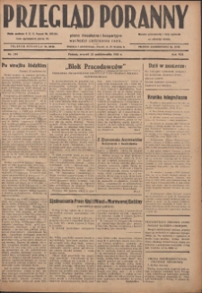 Przegląd Poranny: pismo niezależne i bezpartyjne 1928.10.23 R.8 Nr244