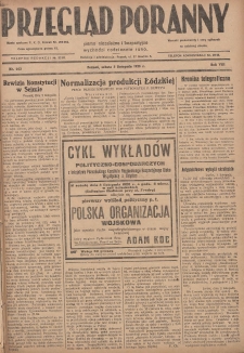 Przegląd Poranny: pismo niezależne i bezpartyjne 1928.11.03 R.8 Nr253