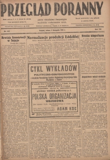 Przegląd Poranny: pismo niezależne i bezpartyjne 1928.11.03 R.8 Nr253
