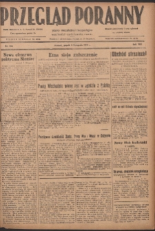 Przegląd Poranny: pismo niezależne i bezpartyjne 1928.11.09 R.8 Nr258