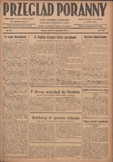 Przegląd Poranny: pismo niezależne i bezpartyjne 1928.11.13 R.8 Nr261