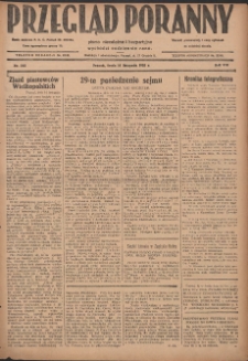 Przegląd Poranny: pismo niezależne i bezpartyjne 1928.11.14 R.8 Nr262
