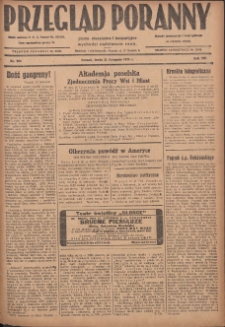 Przegląd Poranny: pismo niezależne i bezpartyjne 1928.11.21 R.8 Nr268