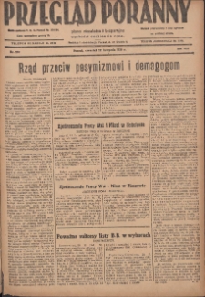 Przegląd Poranny: pismo niezależne i bezpartyjne 1928.11.22 R.8 Nr269
