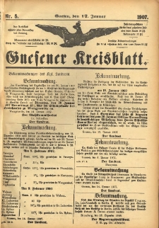 Gnesener Kreisblatt 1907.01.17 Nr5