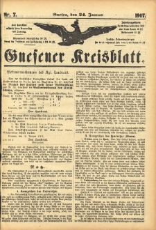 Gnesener Kreisblatt 1907.01.24 Nr7
