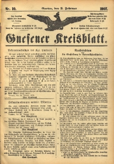 Gnesener Kreisblatt 1907.02.03 Nr10