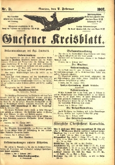 Gnesener Kreisblatt 1907.02.07 Nr11