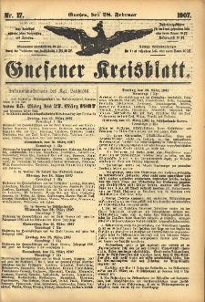 Gnesener Kreisblatt 1907.02.28 Nr17