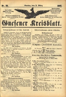 Gnesener Kreisblatt 1907.03.03 Nr18