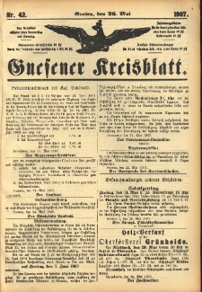 Gnesener Kreisblatt 1907.05.26 Nr42