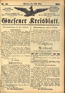 Gnesener Kreisblatt 1907.05.30 Nr43