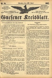 Gnesener Kreisblatt 1907.06.27 Nr51
