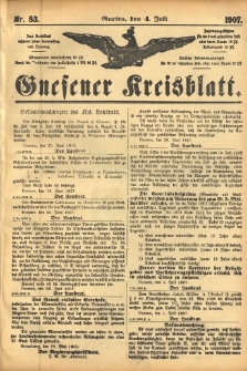 Gnesener Kreisblatt 1907.07.04 Nr53