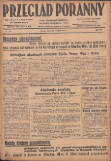 Przegląd Poranny: pismo niezależne i bezpartyjne 1928.11.24 R.8 Nr271