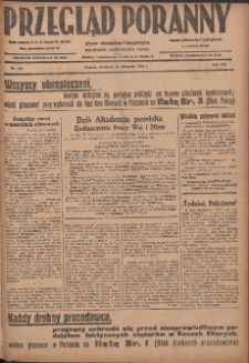 Przegląd Poranny: pismo niezależne i bezpartyjne 1928.11.25 R.8 Nr272