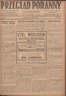 Przegląd Poranny: pismo niezależne i bezpartyjne 1928.11.30 R.8 Nr276