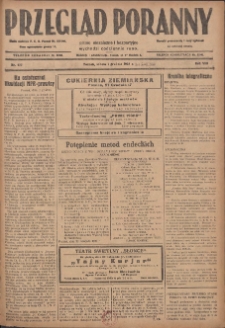 Przegląd Poranny: pismo niezależne i bezpartyjne 1928.12.01 R.8 Nr277
