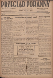 Przegląd Poranny: pismo niezależne i bezpartyjne 1928.12.04 R.8 Nr279