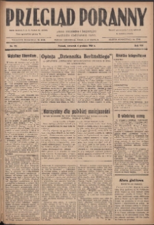 Przegląd Poranny: pismo niezależne i bezpartyjne 1928.12.06 R.8 Nr281