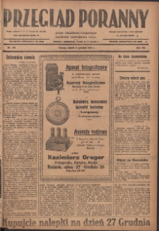Przegląd Poranny: pismo niezależne i bezpartyjne 1928.12.21 R.8 Nr293