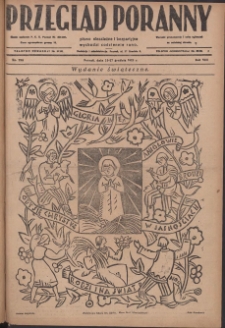 Przegląd Poranny: pismo niezależne i bezpartyjne 1928.12.25-27 R.8 Nr296