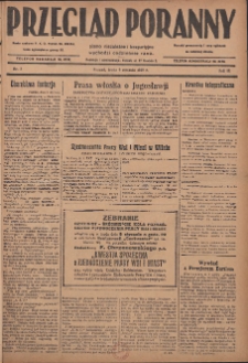 Przegląd Poranny: pismo niezależne i bezpartyjne 1929.01.09 R.9 Nr7