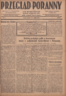 Przegląd Poranny: pismo niezależne i bezpartyjne 1929.01.20 R.9 Nr17