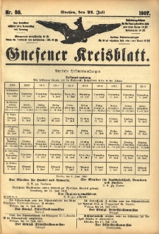Gnesener Kreisblatt 1907.07.21 Nr58