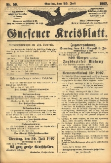 Gnesener Kreisblatt 1907.07.25 Nr59