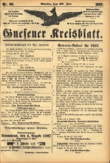 Gnesener Kreisblatt 1907.07.28 Nr60