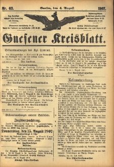 Gnesener Kreisblatt 1907.08.04 Nr62