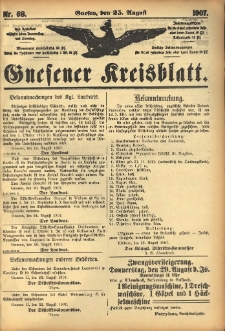 Gnesener Kreisblatt 1907.08.25 Nr68